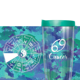 28oz Sport Tumbler - Astrology Signs Cancer w/ Gray Lid ST-AST4