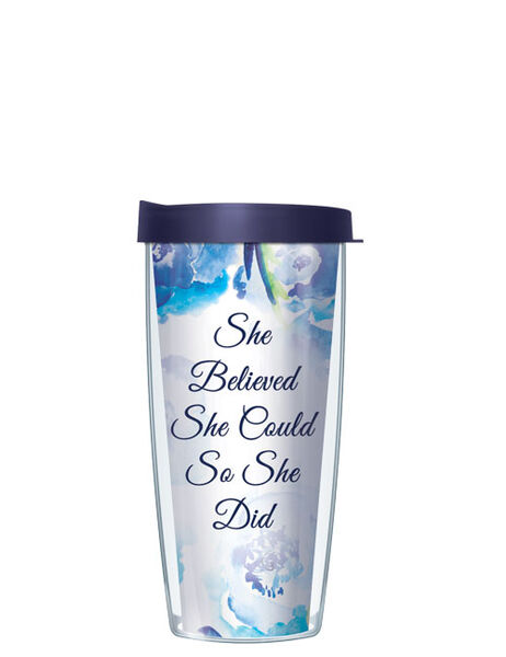 22oz Tumbler - She Believed w/ Navy Lid 08-BEL