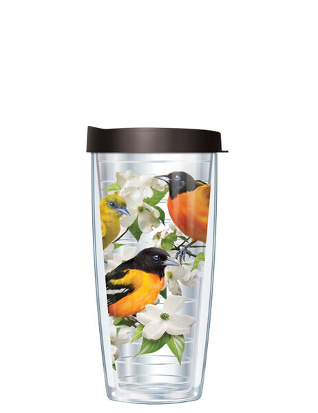 16oz Tumbler - Orioles w/ Black Lid 02-BIR8