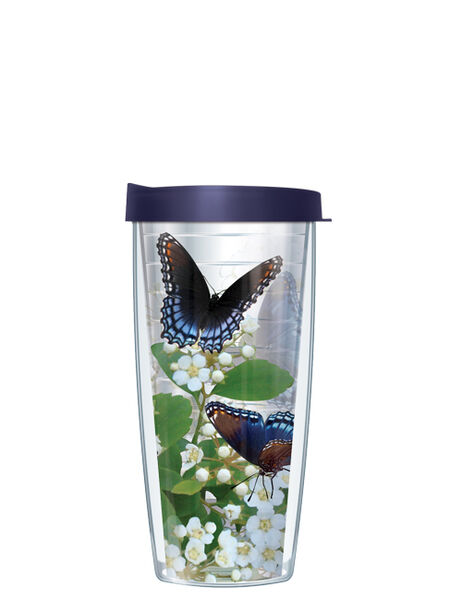 24oz Flareside Tumbler - Blue Admiral Butterflies w/ Blue Lid 24F-BUT4