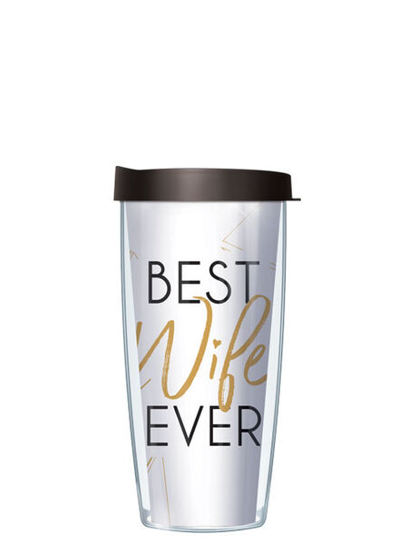 16oz Tumbler - Best Wife Ever w/ Black Lid 02-BWE