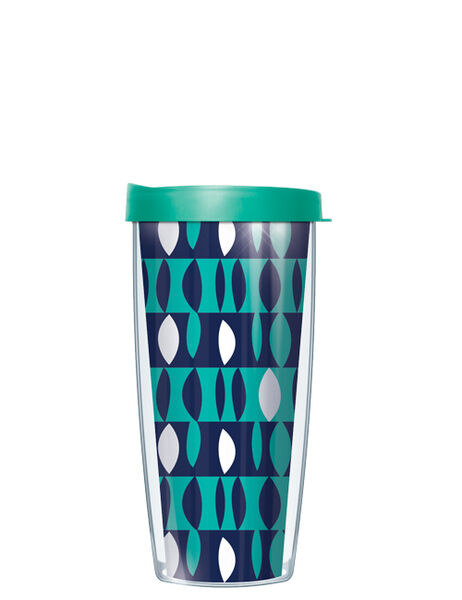 22oz Tumbler - Contempo-Teal & Navy w/ Teal Lid 08-CON1