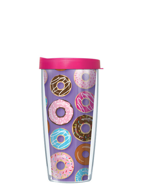 16oz Short Tumbler - Donut Pattern without lid 01-DON