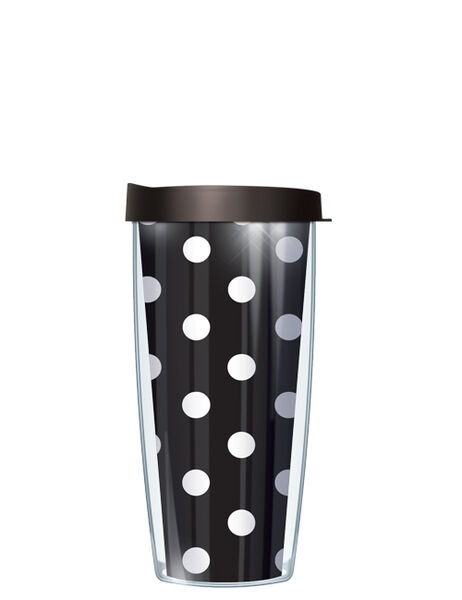 24oz Flareside Tumbler - Marilyn's Dots Trad Blk w/ Black Lid 24F-DOT010