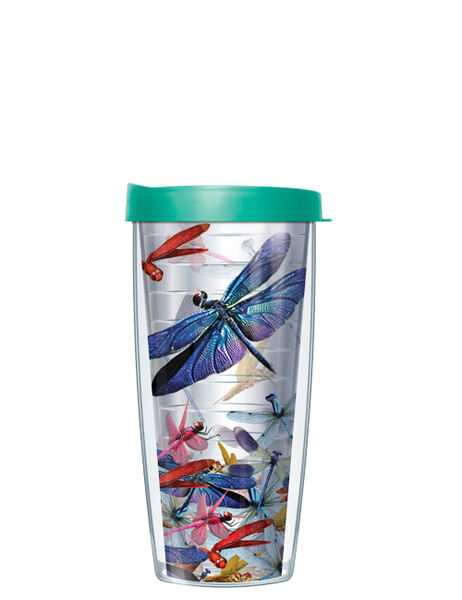 24oz Flareside Tumbler - Varied Dragonflies w/ Blue Lid 24F-DRA1