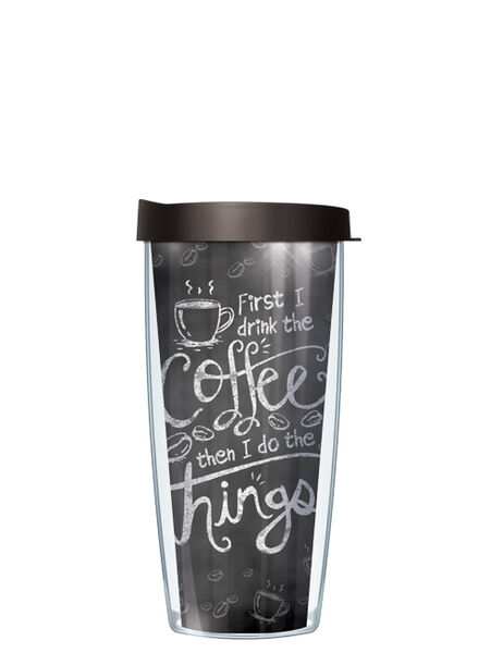 22oz Tumbler - Drink the Coffee w/ Black Lid 08-DTC