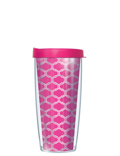 28oz Sport Tumbler - Duofoil-Pink 219 w/ Gray Lid ST-DUO219