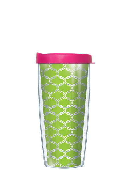 28oz Sport Tumbler - Duofoil-Lime Green 375 w/ Gray Lid ST-DUO375