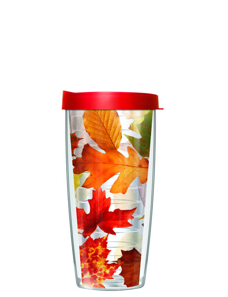 28oz Sport Tumbler - Falling Leaves w/ Gray Lid ST-FAL