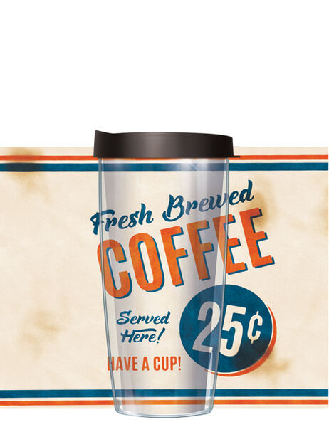 22oz Tumbler - Fresh Brewed Coffee w/ Black Lid 08-FBC