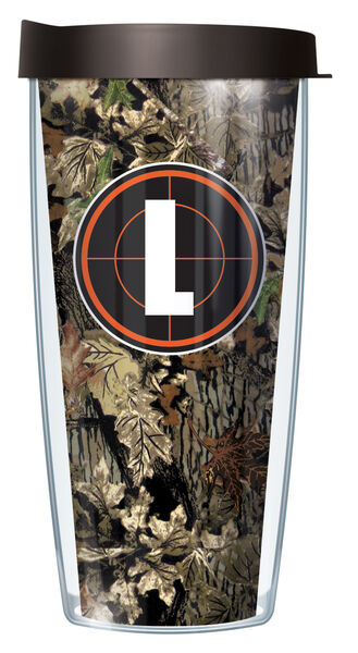 24oz Flareside Tumbler - Target Letter L on Fall Camo w/ Black Lid 24F-FCAM165LP-L