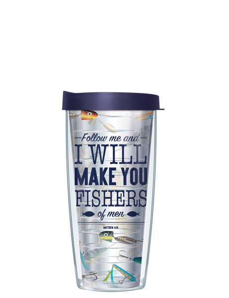 18oz Handle Mug - Fishers of Men w/ Blue Lid 06-FOM