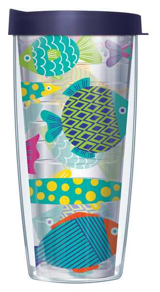 28oz Mega Tumbler - Fish w/ Black Lid H2-FSH