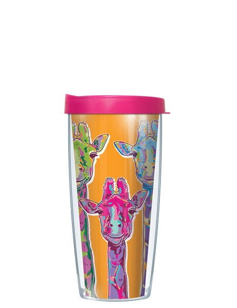 16oz Short Tumbler - Giraffe Necks without lid 01-GIF