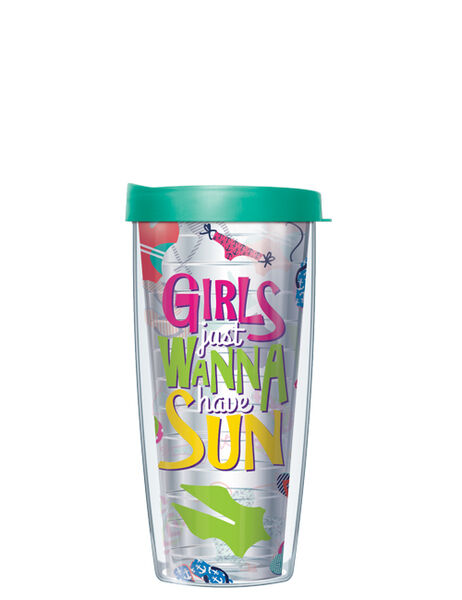 28oz Sport Tumbler - Girls Just Wanna Have Sun w/ Gray Lid ST-GWS