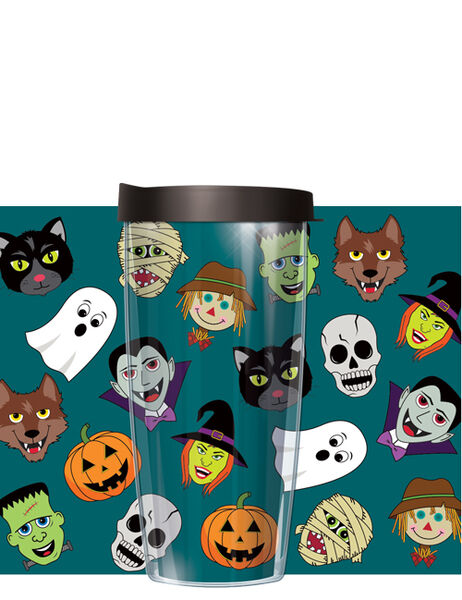 24oz Flareside Tumbler - Halloween Heads w/ Black Lid 24F-HAH