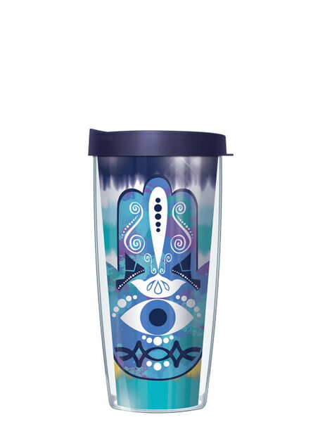 28oz Sport Tumbler - Hamsa Hand Watercolor w/ Gray Lid ST-HAMS