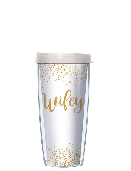 16oz Short Tumbler - Wifey without lid 01-HAW1