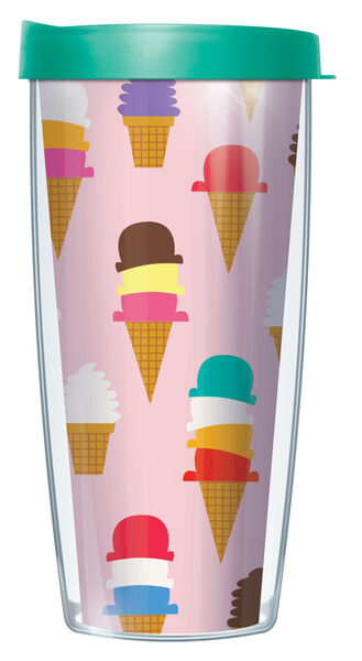 24oz Flareside Tumbler - Ice Cream Cones w/ Black Lid 24F-ICC