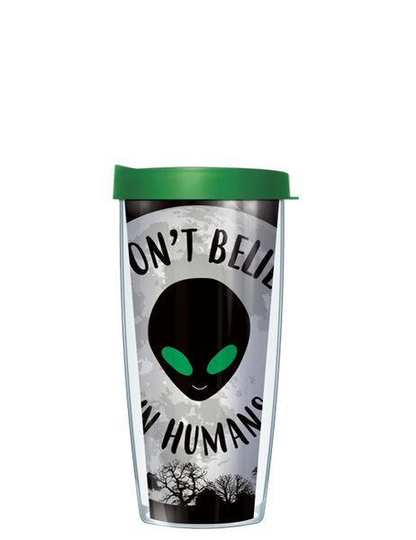 22oz Tumbler - I Don't Believe in Humans w/ Emerald Green Lid 08-IDBH