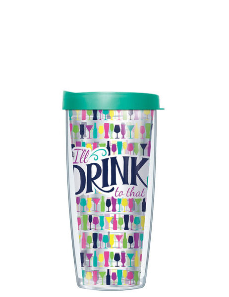 16oz Tumbler - I'll Drink to That w/ Teal Lid 02-IDT1