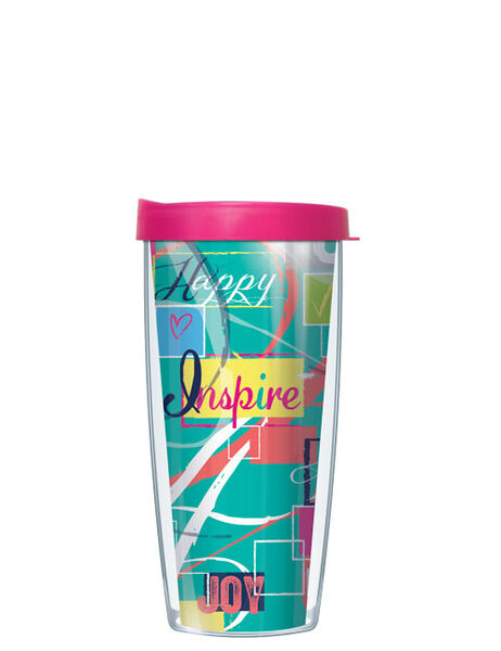 22oz Tumbler - Inspire w/ Pink Lid 08-INS