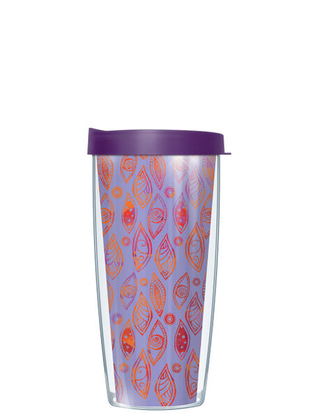 24oz Flareside Tumbler - Purple Orange Leaves w/ Black Lid 24F-IST