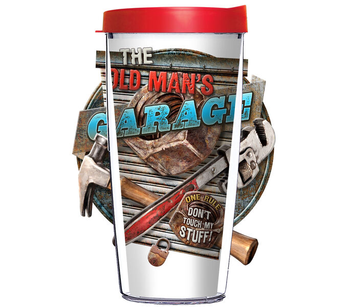 28oz Sport Tumbler - Garage 3 Lighted Sign w/ Gray Lid ST-JQ-13871