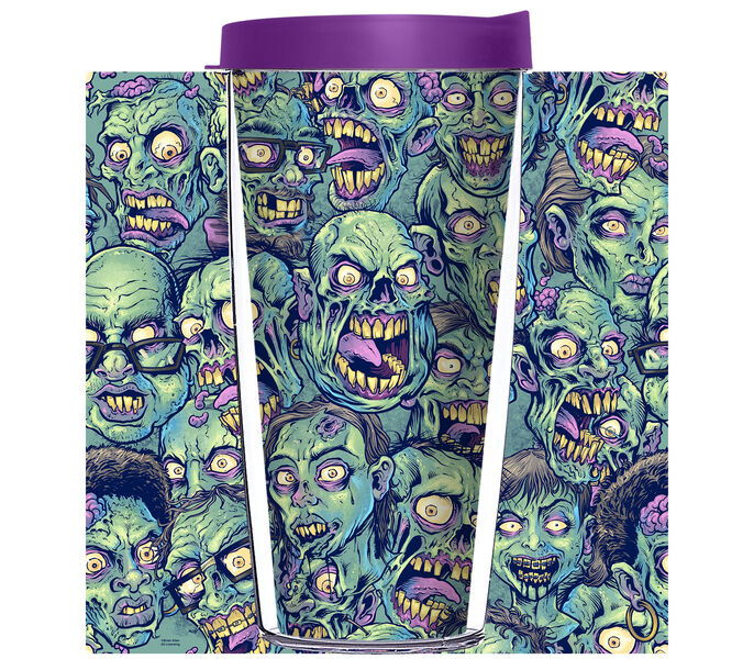 16oz Short Tumbler - Zombie Pattern without lid 01-JQ-BA-1945