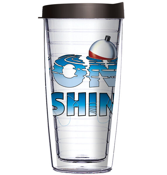 16oz Tumbler - Gone Fishing w/ Black Lid 02-JQ-EB-70236