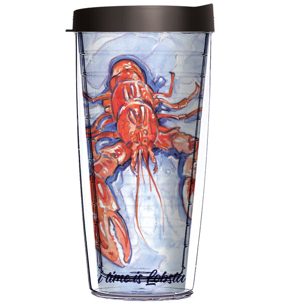 22oz Tumbler - Lobster - Any Time is Lobster Time w/ Black Lid 08-JQ-JL-08130-A