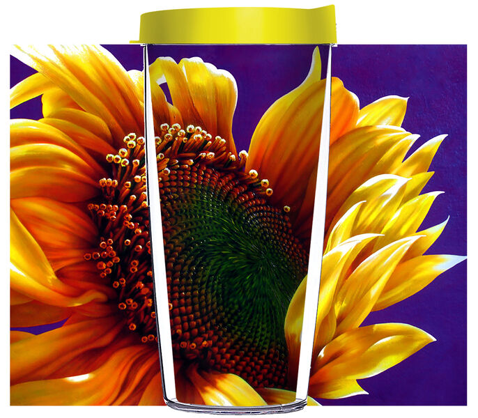 22oz Tumbler - Colossal Sunflower w/ Yellow Lid 08-JQ-JU-20395