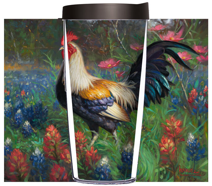 28oz Mega Tumbler - King Rooster w/ Black Lid H2-JQ-MK-14170