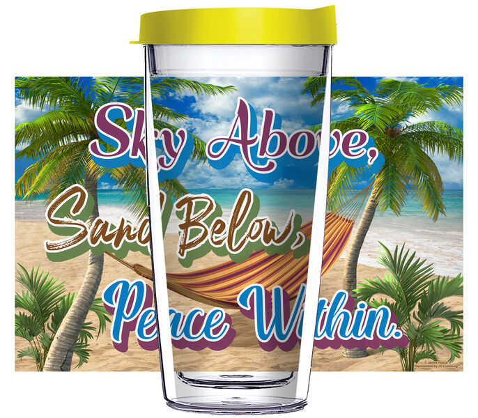 16oz Short Tumbler - Sky Above, Sand Below, Peace Within without lid 01-JQ-NE-11097