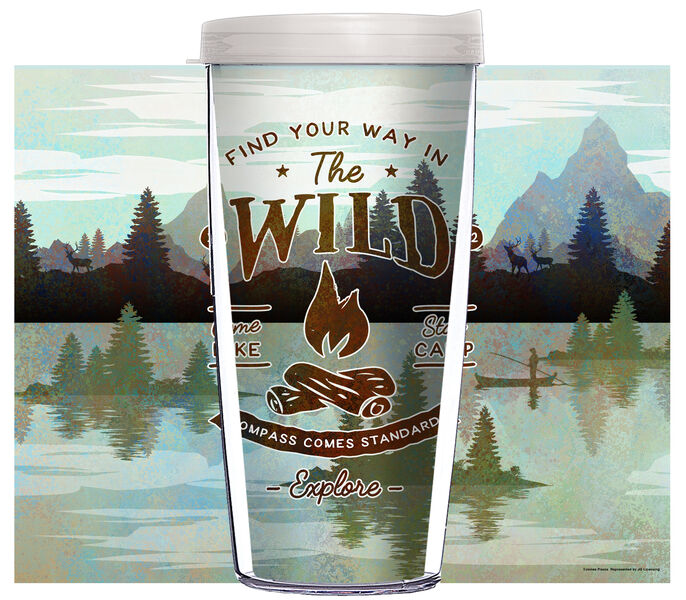 16oz Short Tumbler - Find Your Way in the Wild without lid 01-JQ-NE-11377