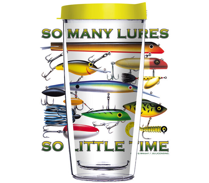 22oz Tumbler - So Many Lures So Little Time w/ Yellow Lid 08-JQ-NW-1465