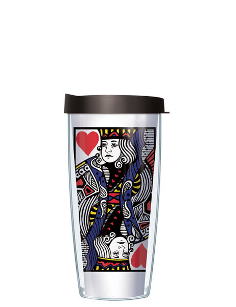 28oz Mega Tumbler - King of Hearts w/ Black Lid H2-KING