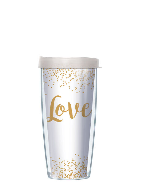 16oz Tumbler - Love w/ Clear Lid 02-LAR1