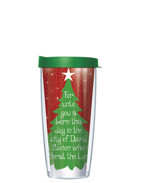 16oz Tumbler - Luke 2:11 w/ Emerald Green Lid 02-LUK