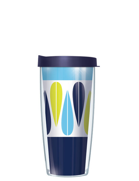 24oz Flareside Tumbler - Modern Leaves w/ Blue Lid 24F-MLE