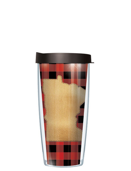 24oz Flareside Tumbler - Minnesota Plaid State w/ Black Lid 24F-MN8