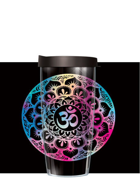 28oz Sport Tumbler - Mandala on Black w/ Gray Lid ST-MND