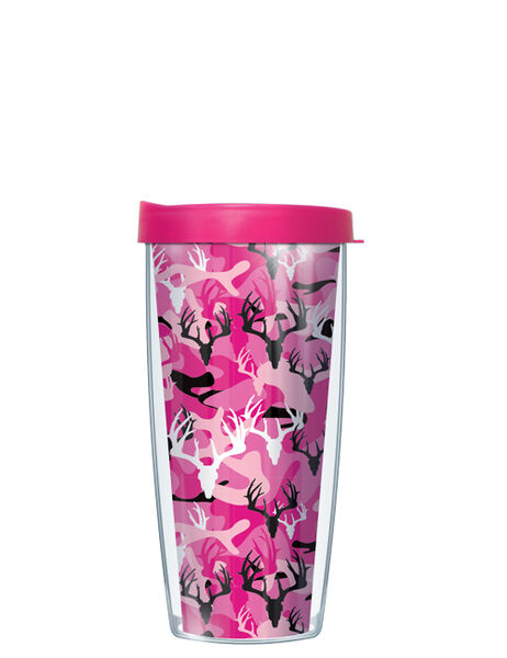 28oz Sport Tumbler - Pink Deer Caml+Pink Lid w/ Gray Lid ST-PCMO