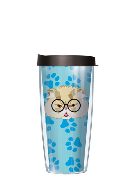 24oz Flareside Tumbler - Funky Persian Cat w/ Black Lid 24F-PER