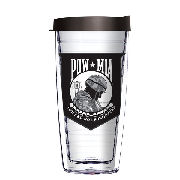 28oz Sport Tumbler - POW/MIA Patch w/ Gray Lid ST-PM0866