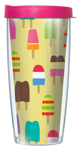 16oz Short Tumbler - Popsicles without lid 01-POP