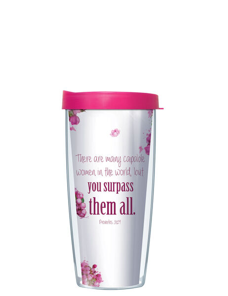 22oz Tumbler - Capable Women w/ Pink Lid 08-PRVB