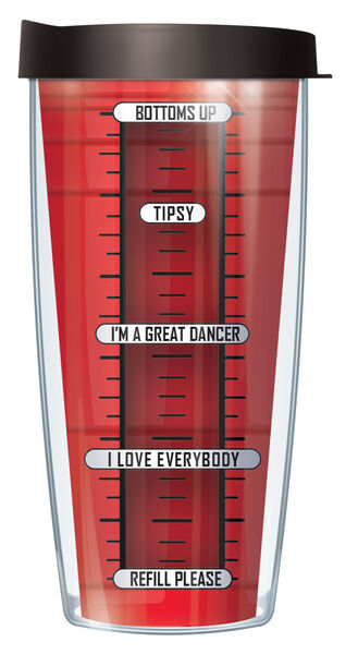 16oz Tumbler - Refill Please w/ Red Lid 02-REF1