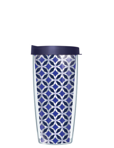 24oz Flareside Tumbler - Roundabout Navy & Purple w/ Blue Lid 24F-ROU12