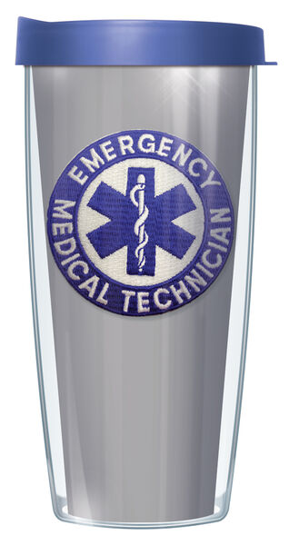 16oz Short Tumbler - EMT 569 Patch on Gray Wrap without lid 01-S6748-569